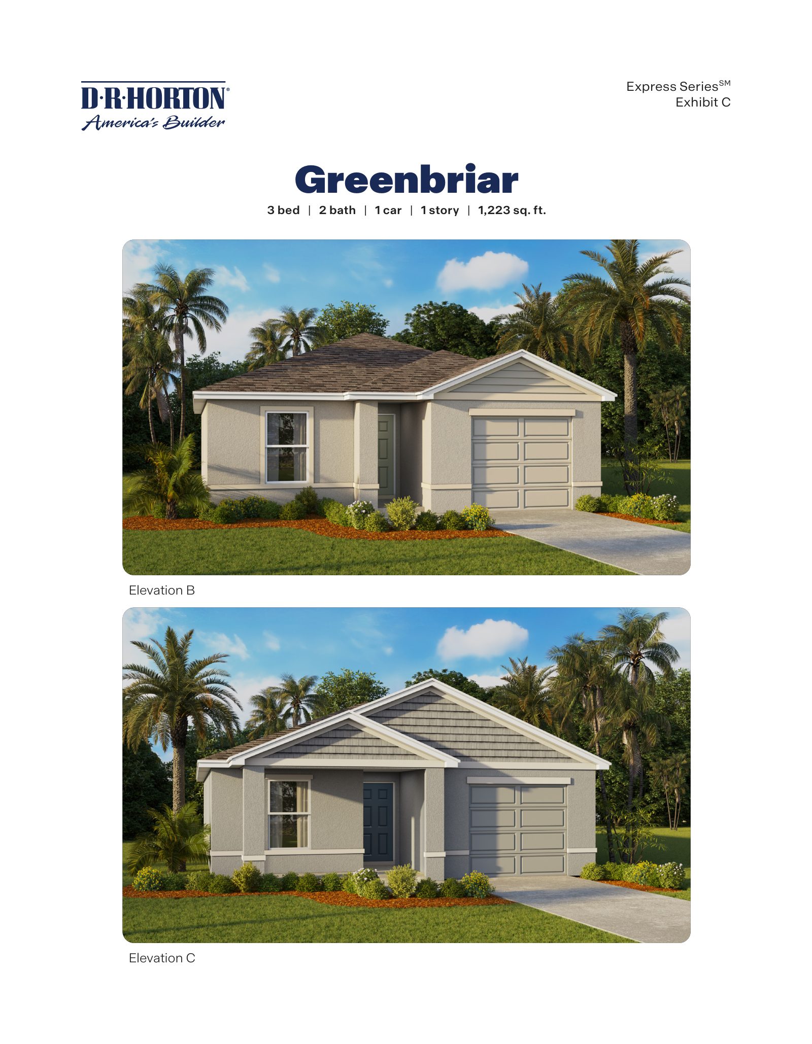 Greenbriar brochure, page 1 of 2