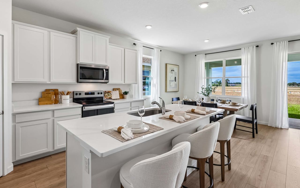 Delray plan interior — new homes