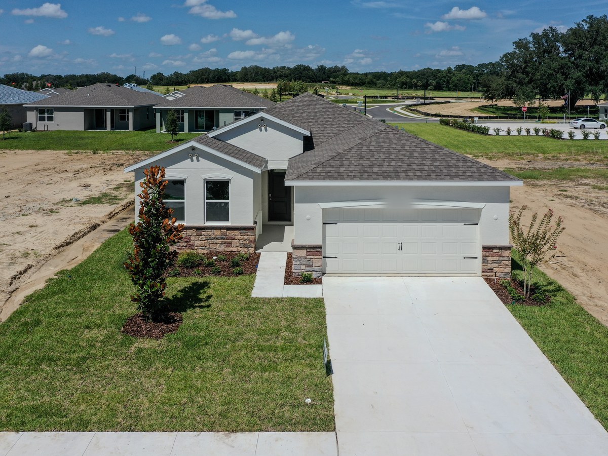 Avon plan exterior — new homes
