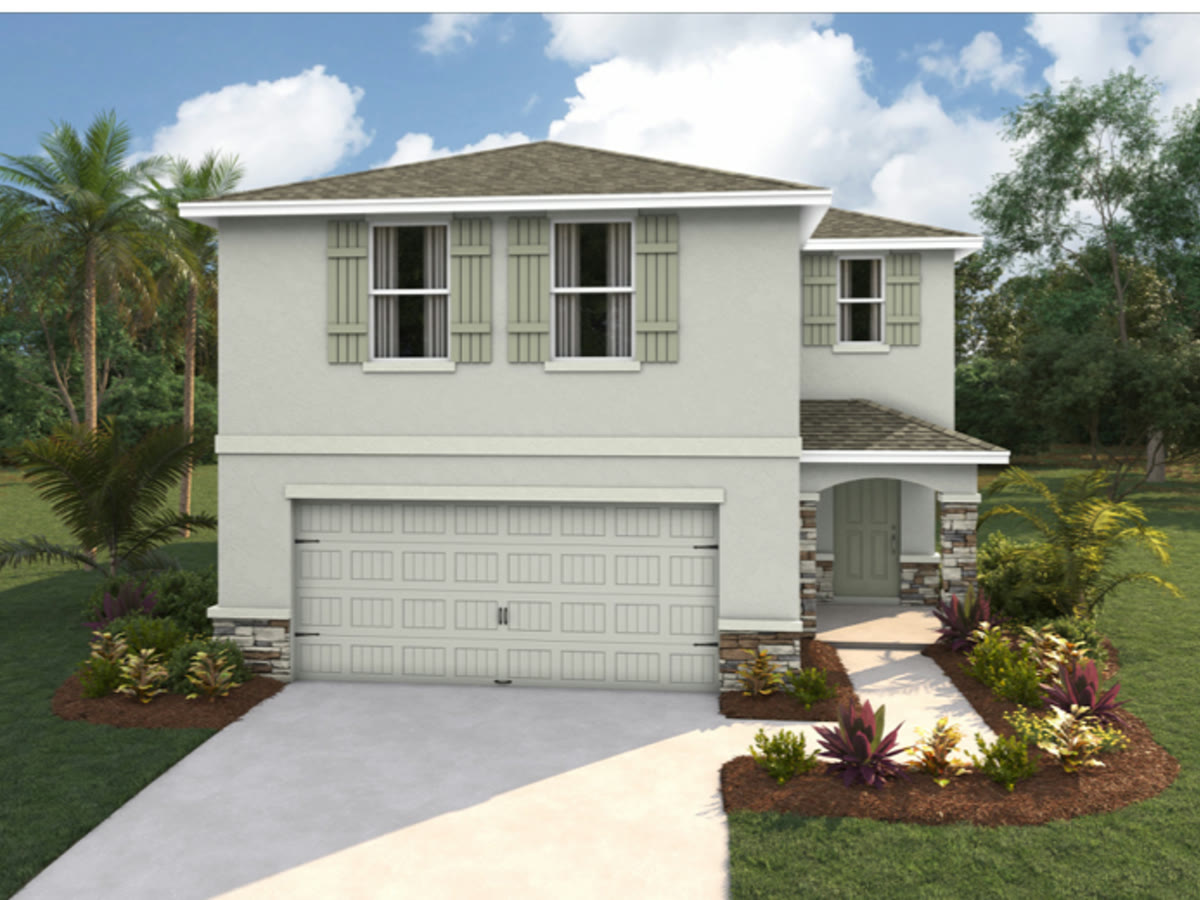 Elston plan — new D.R. Horton home in Tartan Farms