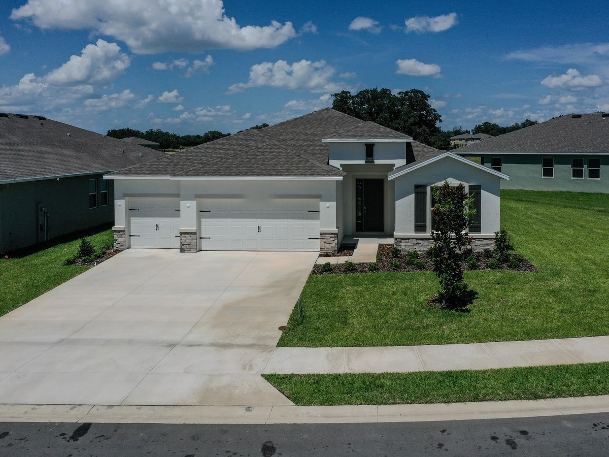 Hawthorne plan exterior — new homes