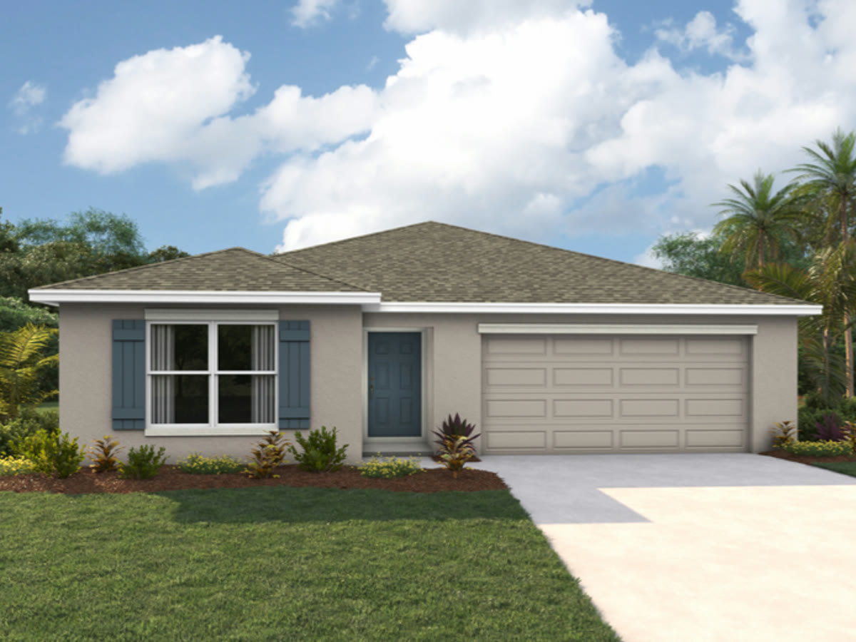 Lakeside plan exterior — new homes